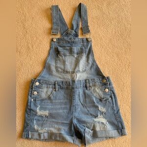 New* Denim Overalls Light Wash Sz 30